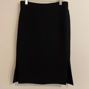 J. Crew Black Pencil Skirt with Side Slits